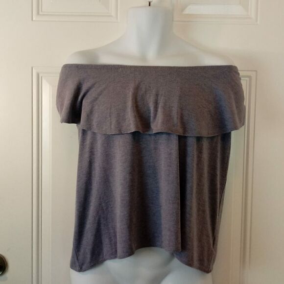 (3/$20) Old Navy heathered blue blouse - Picture 4 of 7